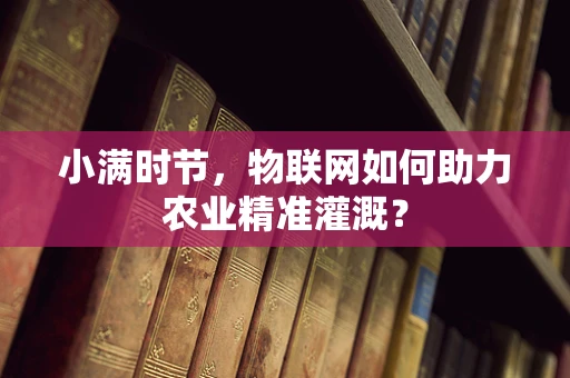 小满时节，物联网如何助力农业精准灌溉？