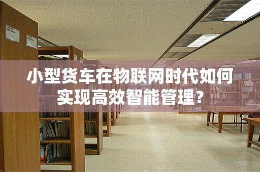 小型货车在物联网时代如何实现高效智能管理？