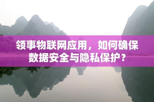 领事物联网应用，如何确保数据安全与隐私保护？