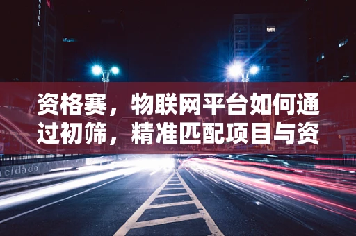 资格赛，物联网平台如何通过初筛，精准匹配项目与资源？