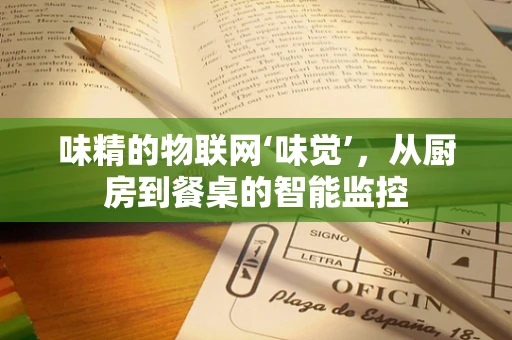 味精的物联网‘味觉’，从厨房到餐桌的智能监控