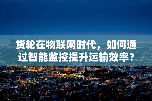 货轮在物联网时代，如何通过智能监控提升运输效率？
