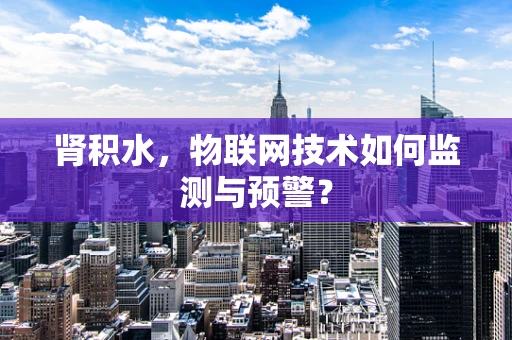 肾积水，物联网技术如何监测与预警？