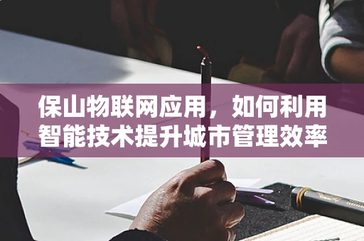 保山物联网应用，如何利用智能技术提升城市管理效率？