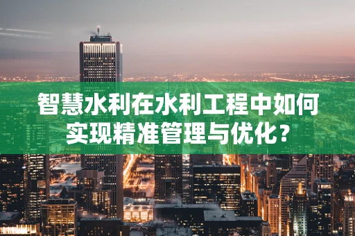智慧水利在水利工程中如何实现精准管理与优化？