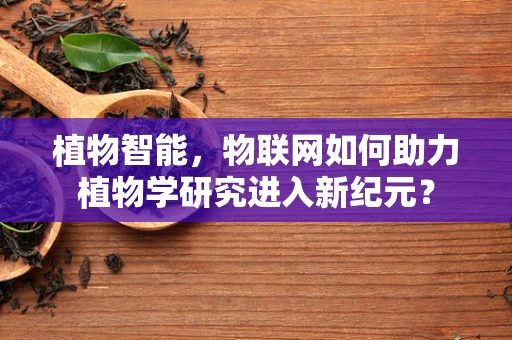 植物智能，物联网如何助力植物学研究进入新纪元？