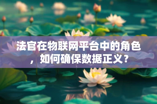 法官在物联网平台中的角色，如何确保数据正义？