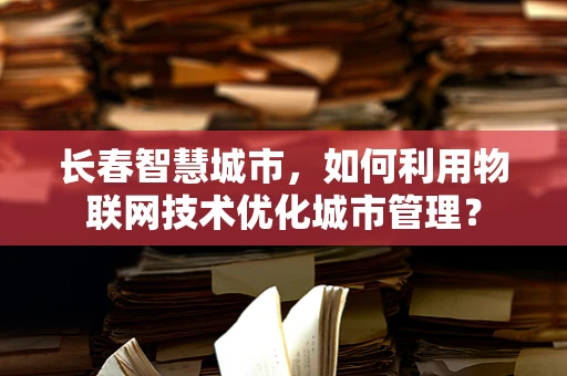 长春智慧城市，如何利用物联网技术优化城市管理？