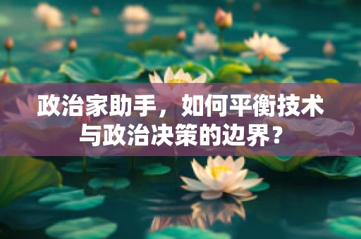 政治家助手，如何平衡技术与政治决策的边界？