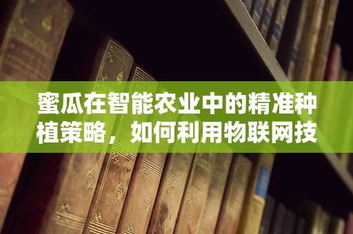 蜜瓜在智能农业中的精准种植策略，如何利用物联网技术提高产量？