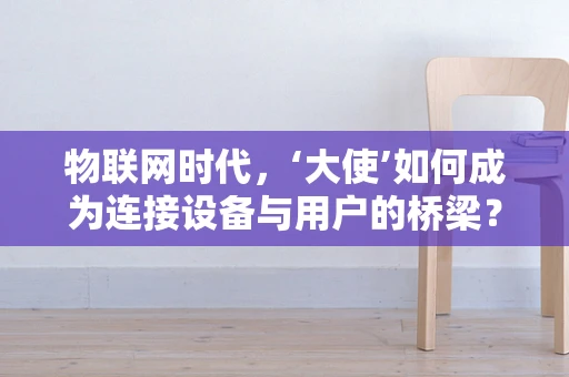 物联网时代，‘大使’如何成为连接设备与用户的桥梁？