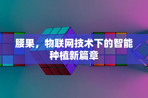 腰果，物联网技术下的智能种植新篇章