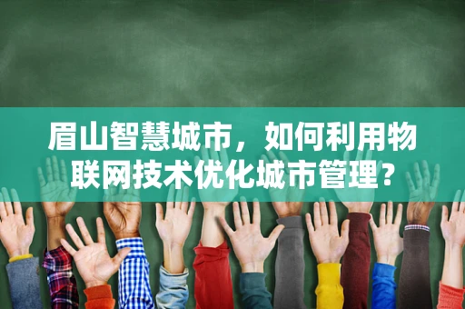 眉山智慧城市，如何利用物联网技术优化城市管理？