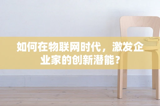 如何在物联网时代，激发企业家的创新潜能？