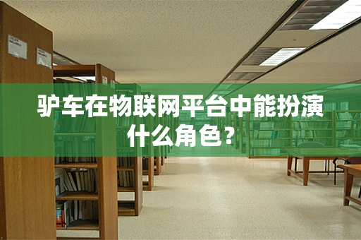 驴车在物联网平台中能扮演什么角色？