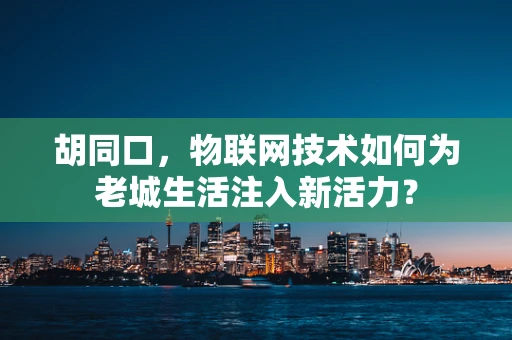 胡同口，物联网技术如何为老城生活注入新活力？