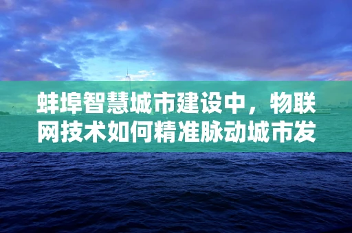 蚌埠智慧城市建设中，物联网技术如何精准脉动城市发展？