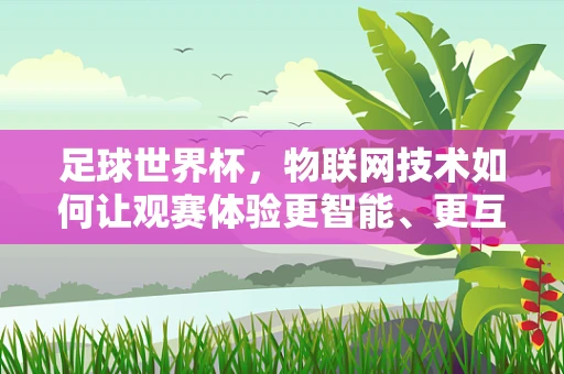 足球世界杯，物联网技术如何让观赛体验更智能、更互动？