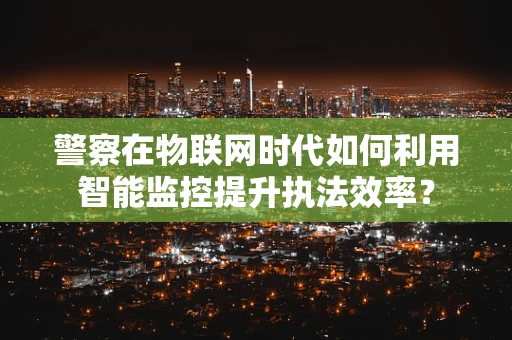 警察在物联网时代如何利用智能监控提升执法效率？