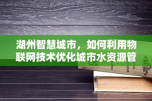 湖州智慧城市，如何利用物联网技术优化城市水资源管理？