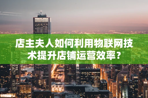 店主夫人如何利用物联网技术提升店铺运营效率？